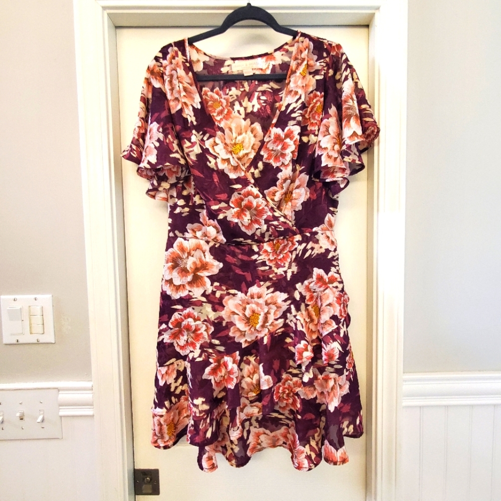 Chance & Destiny surplice bodice dress XL